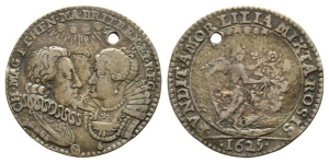England. Stuart, Charles I and Henrietta Maria AR Medal.