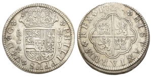 Spain. Fillipe V AR 2 Reales.