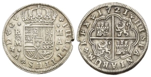 Spain. Fillipe V AR 2 Reales.