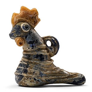 Phoenician Blue Glass Bird Pendant