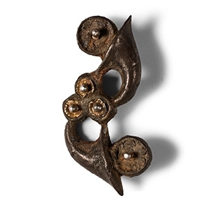 Romano-Celtic Silver Trumpet Whorl Brooch