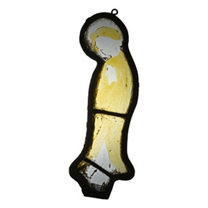 Medieval Stained Glass Panel of a Praying Angel
