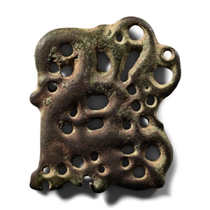 The Stratton Strawless Anglo-Scandinavian Viking Bronze Urnes Beast Mount