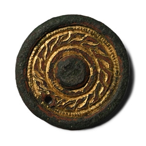 Anglo-Saxon Gilt Bronze Brooch Pendant