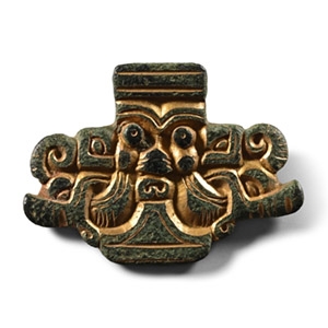 Anglo-Saxon Gilt Bronze Brooch Terminal