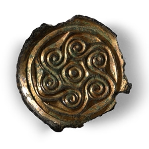 Anglo-Saxon Gilt Bronze Saucer Brooch