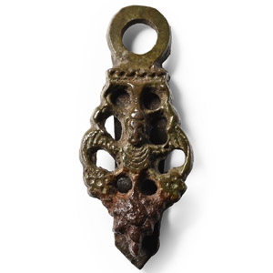Anglo-Scandinavian Viking Bronze Bound Loki Suspension Mount