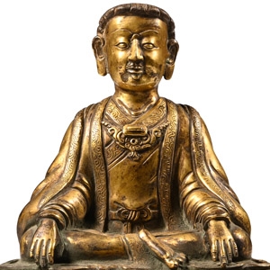 Sino-Tibetan Gilt Bronze Bodhisattva Statue
