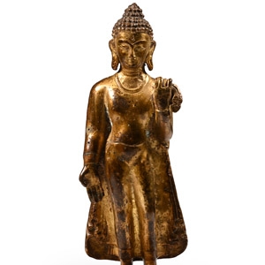 Sino-Tibetan Gilt Bronze Buddha Statue