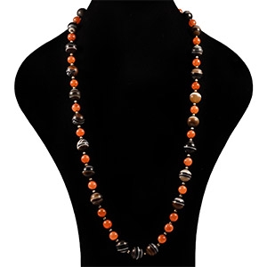 Banded Agate Bead Necklace
