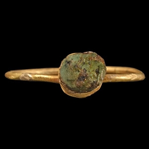 Roman Gold Ring with Turquoise