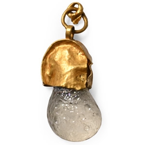 Viking Age Gold Elf Shot Pendant