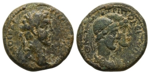 Marcus Aurelius, as Caesar AE 24mm of Tripolis, Phoenicia.