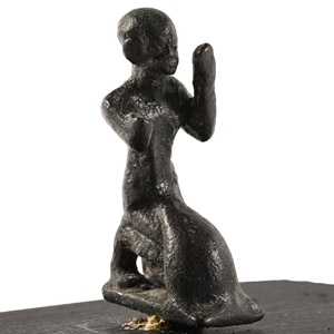 Egyptian Bronze Statue of a Kneeling Priest