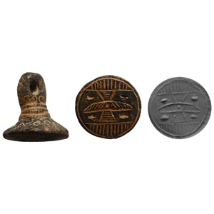 Western Asiatic Bronze Seal Matrix with Altar