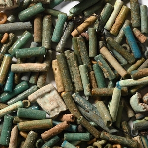 Egyptian Faience Bead and Amulet Group