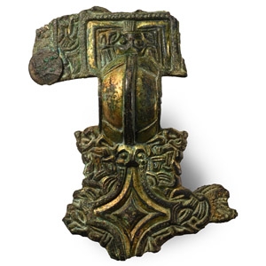 Anglo-Saxon Gilt Bronze Great Square-Headed Brooch Fragment