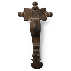 Anglo-Saxon Bronze Cruciform Brooch with Horse-Head Terminal