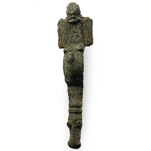 Anglo-Saxon Bronze Cruciform Brooch with Horse-Head Terminal