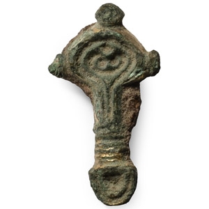 Anglo-Saxon Gilt Bronze Radiate-Headed Brooch