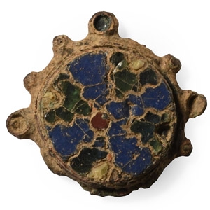 Late Anglo-Saxon Enamelled Gilt Bronze Cloisonne Brooch