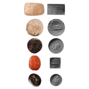 Sasanian Hardstone Stamp Seals