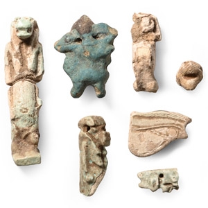 Egyptian Faience Amulet Group