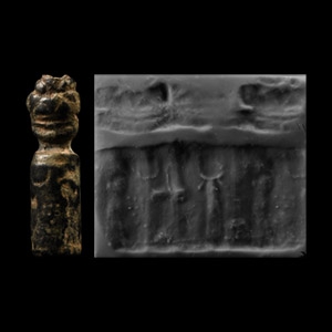 Neo-Assyrian Bronze Cylinder Seal with Pazuzu