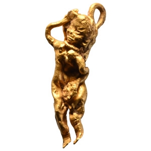Roman Gold Cupid Pendant
