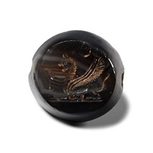 Achaemenid Stone Stamp Seal with Gryphon