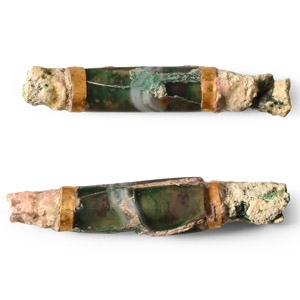 Phoenician Glass Beads with Gold Spacers
