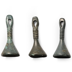 Bronze Age Bell Pendant Set