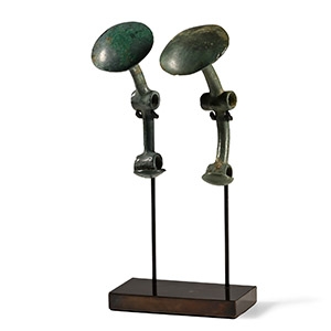 Bronze Age Horse Cheek Piece Pair