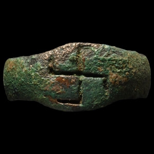 Roman Bronze Ring with Gammadion