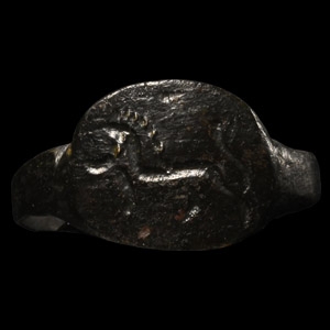Roman Bronze Ring with Lion