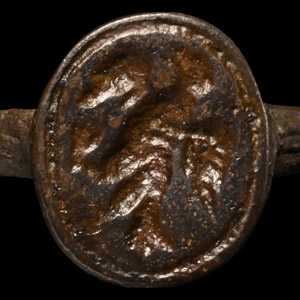 Roman Bronze Ring with Eagle