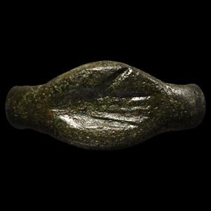 Roman Bronze Ring with Hand