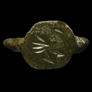 Byzantine Bronze Ring with Dove