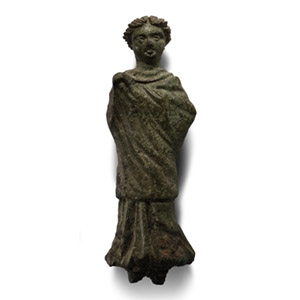 Etruscan Bronze Robed Figure