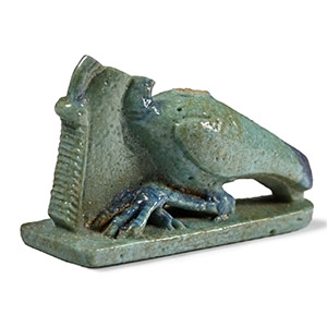 Egyptian Faience Amulet of an Ibis