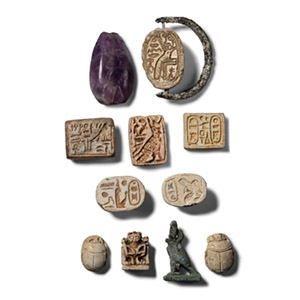Egyptian Faience Scarab Collection