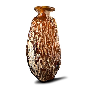 Roman Sidonian Mould-Blown Glass Flask in the Shape of a Date