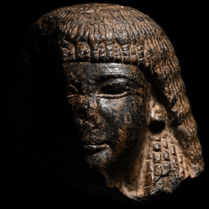 Egyptian Granite Head of a Dignitary