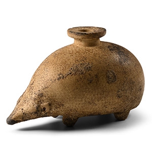 Eastern Greek Terracotta Hedgehog Aryballos