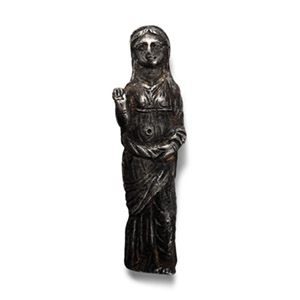 Roman Solid Silver Figure of a Goddess