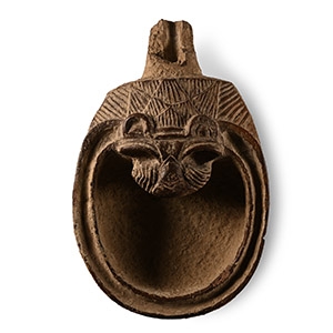 Aramean Steatite Bowl with Lion-Head Handle
