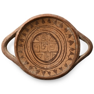 Danubian Decorated Terracotta Bowl with Handles