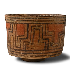 Indus Valley Terracotta Vessel with Geometric Designs