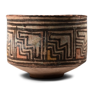 Indus Valley Terracotta Vessel with Geometric Designs