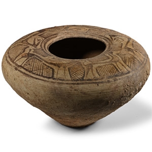 Large Indus Valley Terracotta Vessel with Animal Motifs